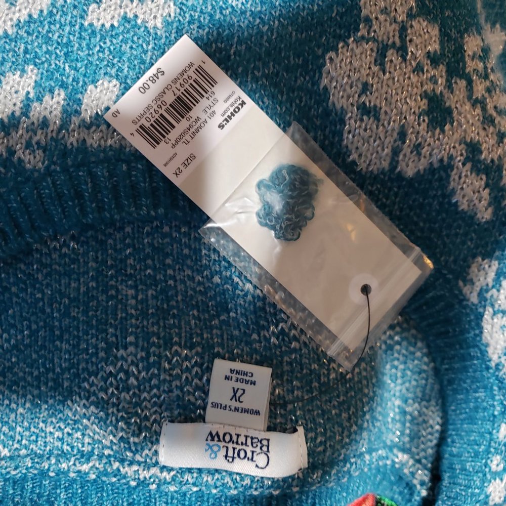 NWT Croft & Barrow cozy Lurex sweater - Picture 4 of 8